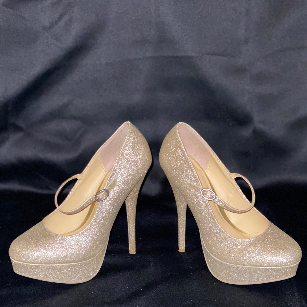 Charlotte Russe gold heels.